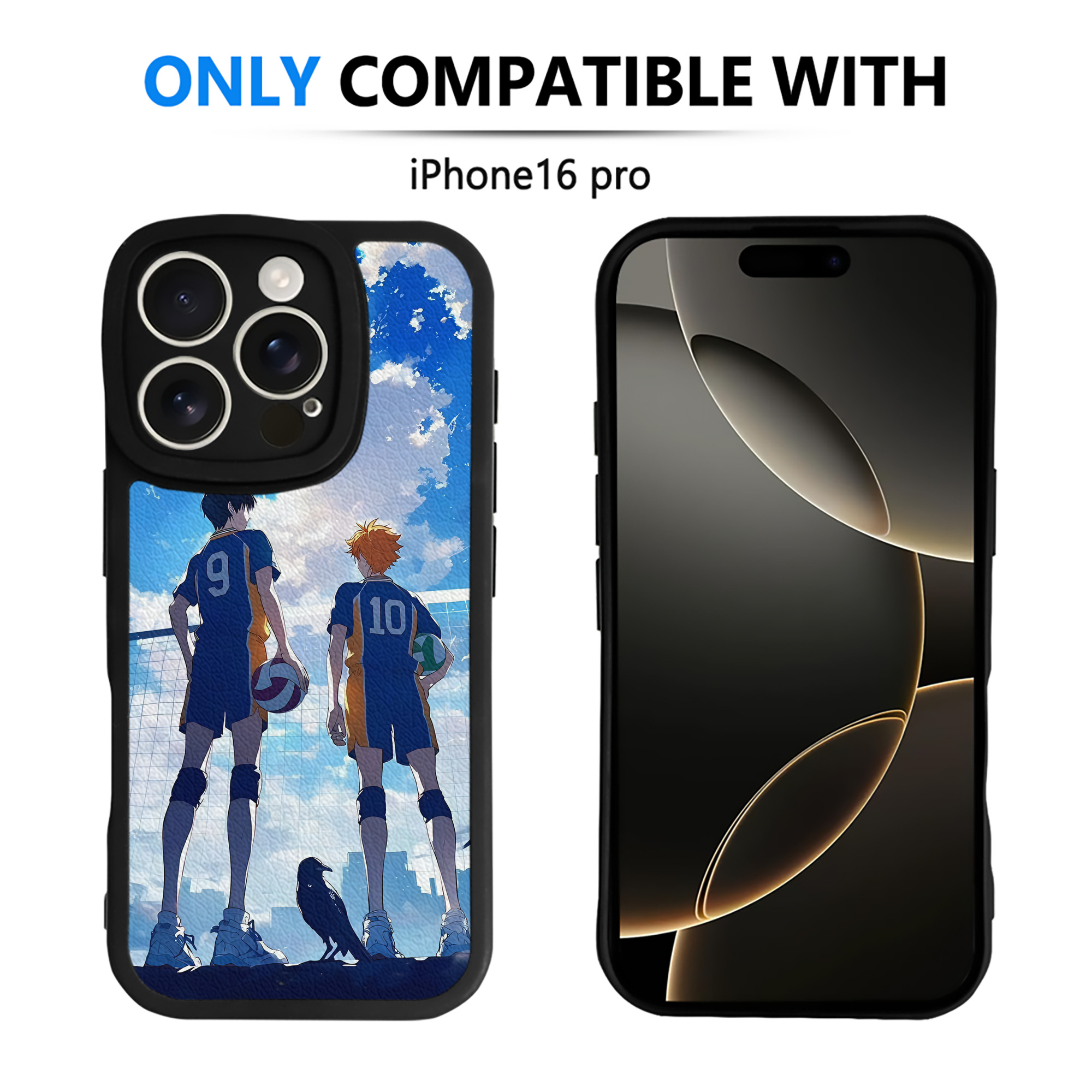 （画像用） ハイキュー!! Haikyu!! 【iPhone 16シリーズ対応】シリコンスマホケース（レザー調） 材質：シリコン